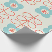 ジオメトリフローラのシームレスなパターン。北欧スタイル。V ラッピングペーパー (角)