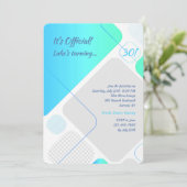 ジオメトリブルーグローリー招待状 招待状 (スタンド正面)