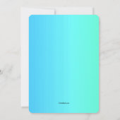 ジオメトリブルーグローリー招待状 招待状 (裏面)