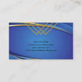 ジオメトリブルーバックラウンド 名刺 (裏面)