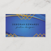 ジオメトリブルーバックラウンド 名刺 (正面)