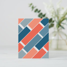ジオメトリブロック抽象デザイン ポストカード