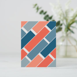 ジオメトリブロック抽象デザイン ポストカード