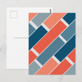 ジオメトリブロック抽象デザイン ポストカード (正面/裏面)