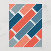 ジオメトリブロック抽象デザイン ポストカード (正面)