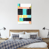 ジオメトリブロック キャンバスプリント (インサイチュ (寝室))