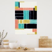 ジオメトリブロック ポスター (キッチン)