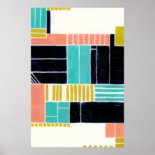 ジオメトリブロック ポスター (正面)