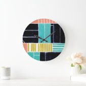 ジオメトリブロック ラージ壁時計 (ホーム)