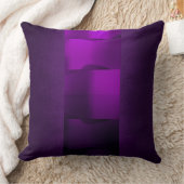 ジオメトリプラムパープル3次元アメジスト クッション (ブランケット)