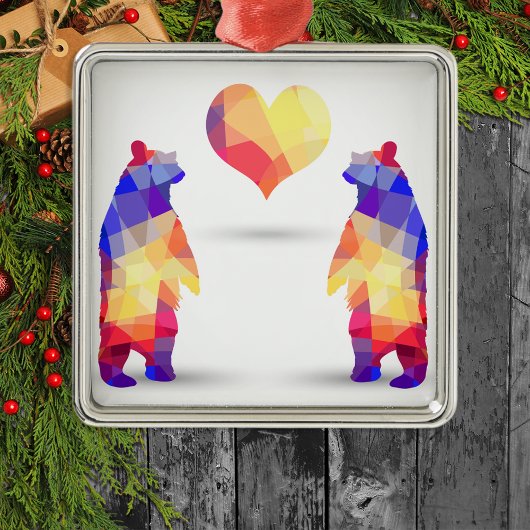 ジオメトリベア メタルオーナメント