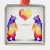 ジオメトリベア メタルオーナメント (正面)