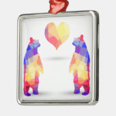 ジオメトリベア メタルオーナメント (左)