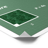 ジオメトリポスター：周長飛行機姿 ポスター (角)