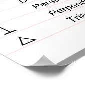 ジオメトリポスター：基本ジオメトリシンボル ポスター (角)