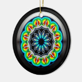 ジオメトリマンダラオーナメント セラミックオーナメント (左)