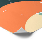 ジオメトリミニマルアートワークのパターシンプルン ポスター (角)