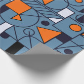 ジオメトリミニマルアートワークのレトロポスターとsi ラッピングペーパー (角)