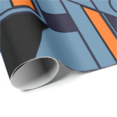 ジオメトリミニマルアートワークのレトロポスターとsi ラッピングペーパー (ロールコーナー)