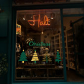 ジオメトリモダンクリスマスツリーのショーフロントデコ ウィンドウサイン