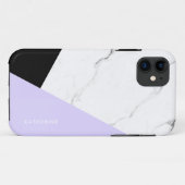 ジオメトリモダンックスミレット白黒 Case-Mate iPhoneケース (裏面(横))