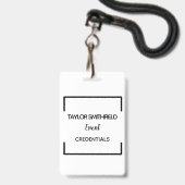 ジオメトリモダンックバッジVIPラニヤーカスタムドパス バッジ (Front with Lanyard)