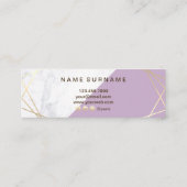 ジオメトリモダンックラベンダ大理石アポイントメント スキニー名刺 (裏面)