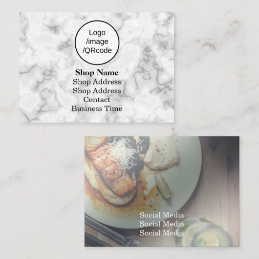 ジオメトリモダン大理石店 名刺 (正面/裏面)