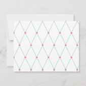 ジオメトリラティスパタパーソナライズされたーン ノートカード (裏面)