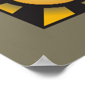 ジオメトリレイヤ：ミニマルな円と線 ポスター (角)