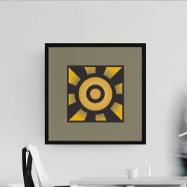 ジオメトリレイヤ：ミニマルな円と線 ポスター