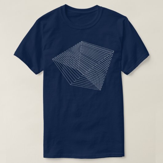 ジオメトリワイヤフレームデザイン Tシャツ (デザイン正面)