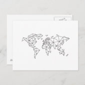 ジオメトリワールドマップ ポストカード (正面/裏面)