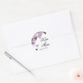 ジオメトリ三角形の優先デカール |ペリウィンクル ラウンドシール (封筒)