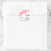 ジオメトリ三角形の優先デカール | peonepink mauve ラウンドシール (バッグ)