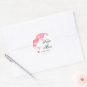 ジオメトリ三角形の優先デカール | peonepink mauve ラウンドシール (封筒)