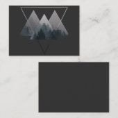 ジオメトリ三角形の霧の森 名刺 (正面/裏面)