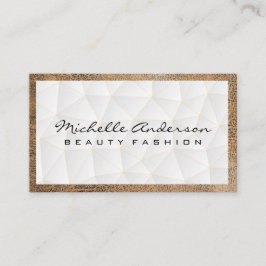 ジオメトリ三角形パターン |レザーフレーム 名刺