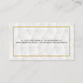 ジオメトリ三角形パターン | 金ゴールド縁ど 名刺 (裏面)