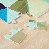 ジオメトリ三角形：カラフル抽象芸術パターン ジグソーパズル (側面)