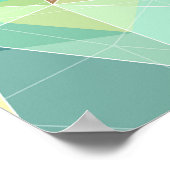 ジオメトリ三角形:カラフル抽象芸術パターン ポスター (角)