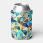 ジオメトリ三角形：カラフル抽象芸術パターン 缶クーラー (缶正面)