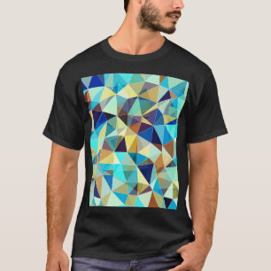 ジオメトリ三角形:カラフル抽象芸術パターン Tシャツ