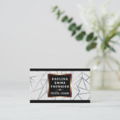 ジオメトリ三角形 |シルバーライン 名刺 (スタンド正面)