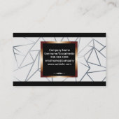 ジオメトリ三角形 |シルバーライン 名刺 (裏面)