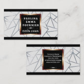 ジオメトリ三角形 |シルバーライン 名刺 (正面/裏面)