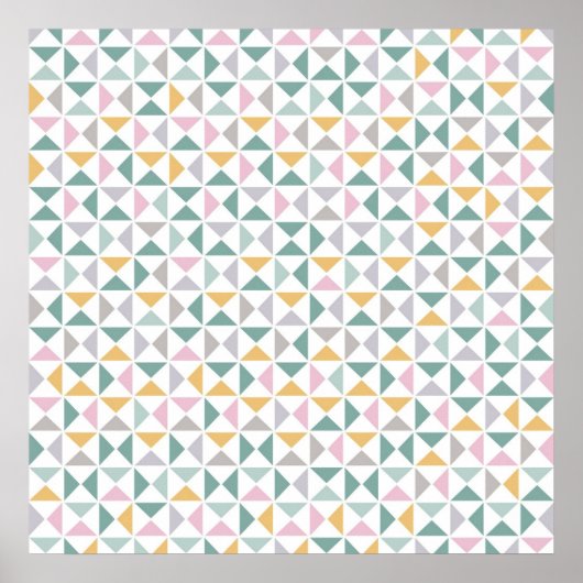 ジオメトリ三角形 ポスター (正面)