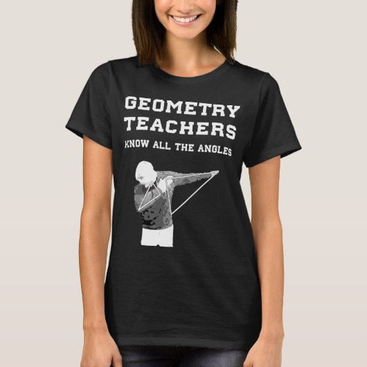ジオメトリ先生新学期の最初の日T型 Tシャツ (正面)