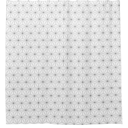 ジオメトリ六角シャワーカーテン シャワーカーテン (正面)