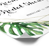 ジオメトリ変換先ブライダルシャワーへようこそ ポスター (角)